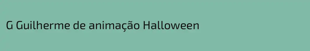 G Guilherme de animação Halloween